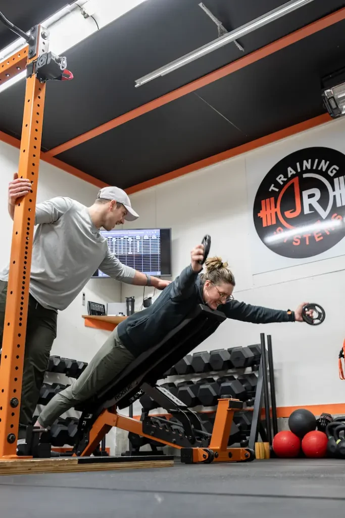 Personal training with passionate client