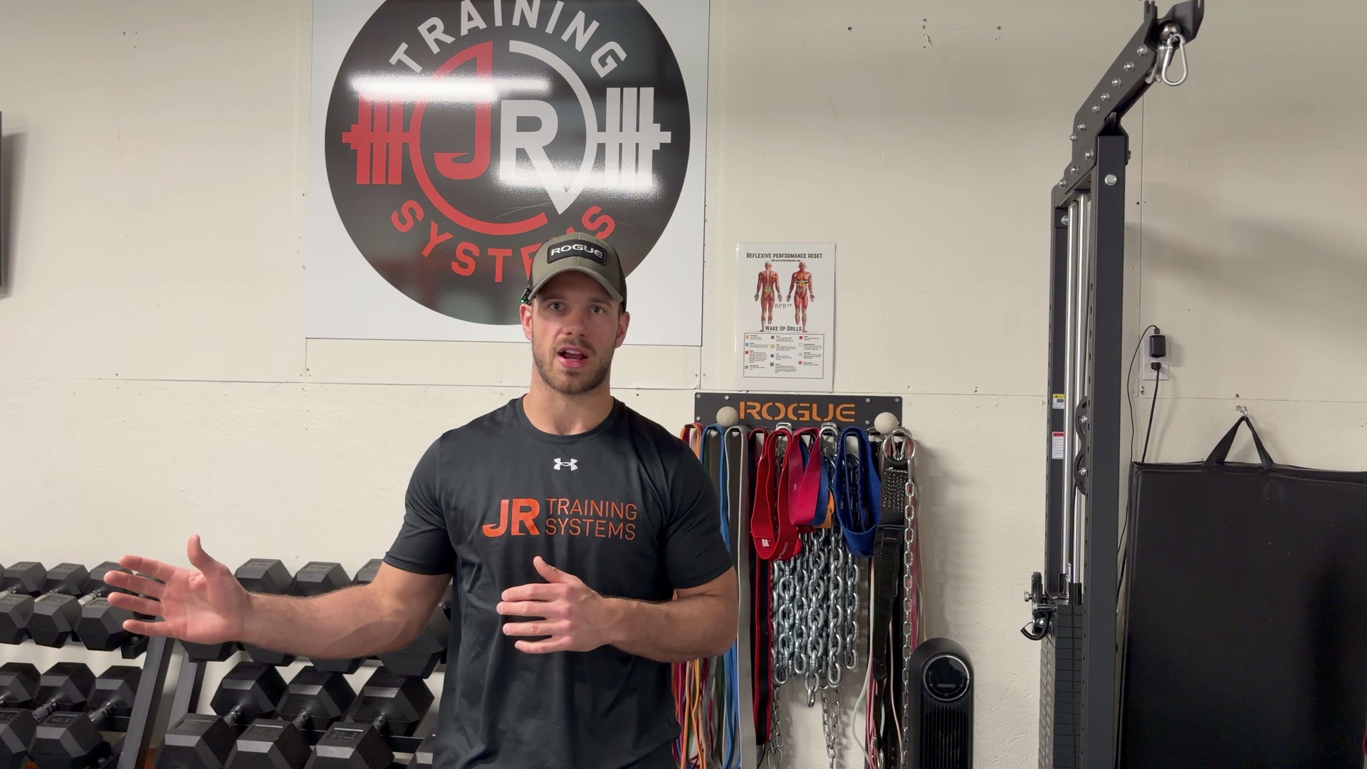 Jake Richardson coaching in the private JR Training Systems studio in Kamloops